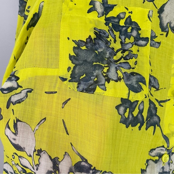 Max Mara Weekend Bright Yellow Rami Button Down - Picture 4 of 7